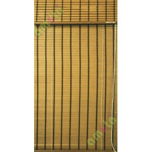 Rollup mechanism brown color with brown thread stripes PVC blind